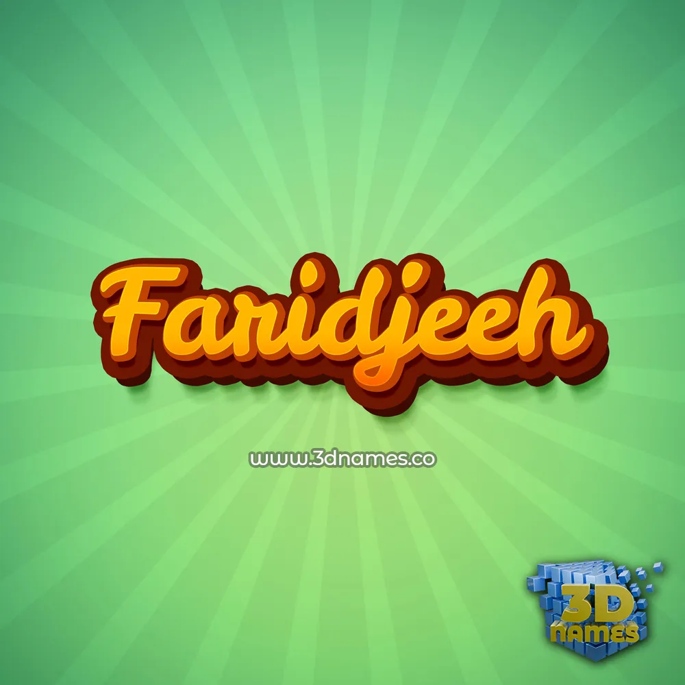 faridjeeh in Green Rays style - 3D name wallpaper
