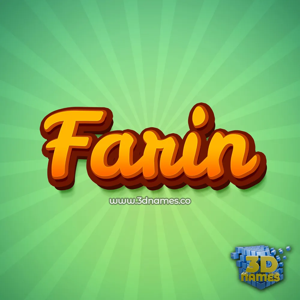 farin in Green Rays style - 3D name wallpaper