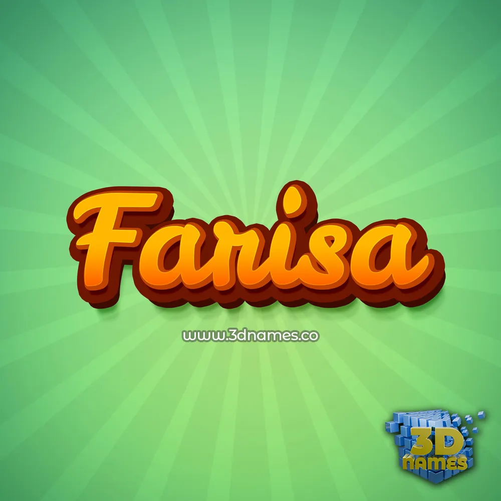 farisa in Green Rays style - 3D name wallpaper