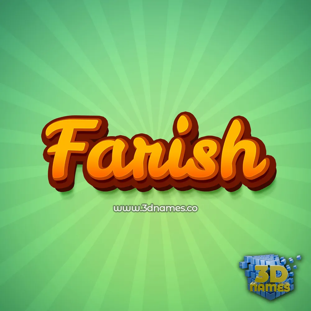 farish in Green Rays style - 3D name wallpaper