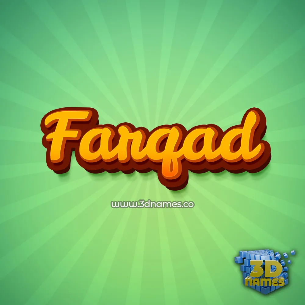 farqad in Green Rays style - 3D name wallpaper
