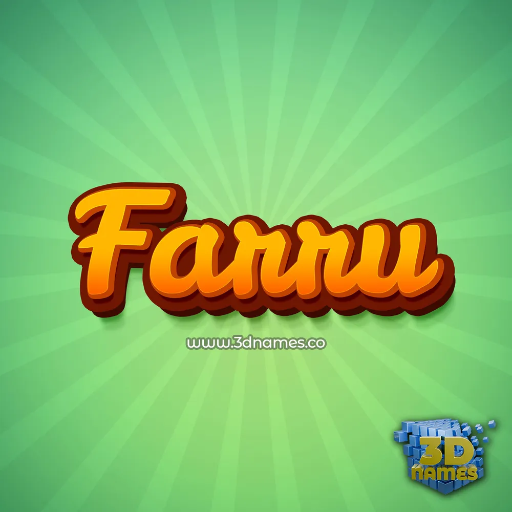 farru in Green Rays style - 3D name wallpaper