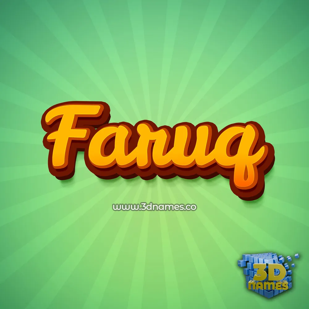 faruq in Green Rays style - 3D name wallpaper