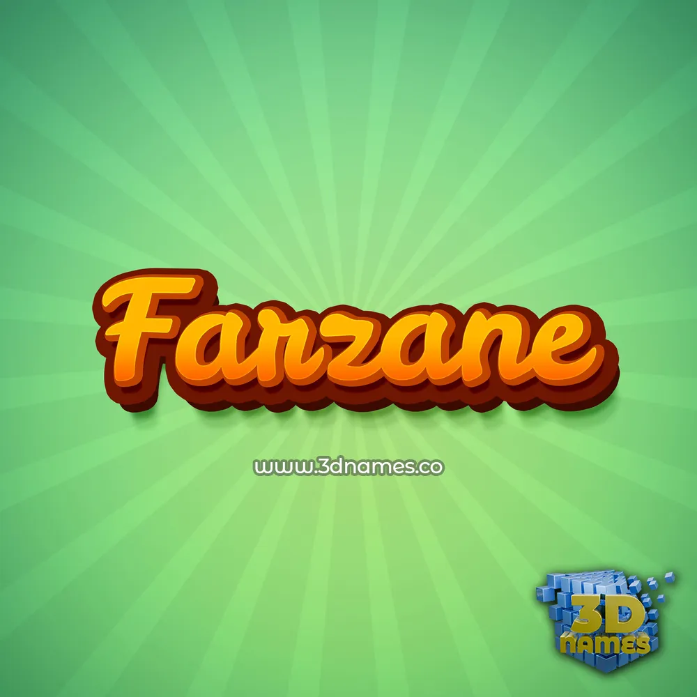 farzane in Green Rays style - 3D name wallpaper