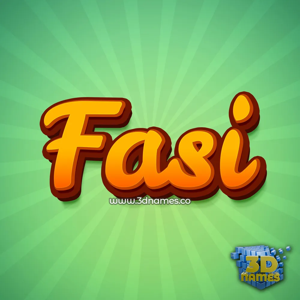 fasi in Green Rays style - 3D name wallpaper