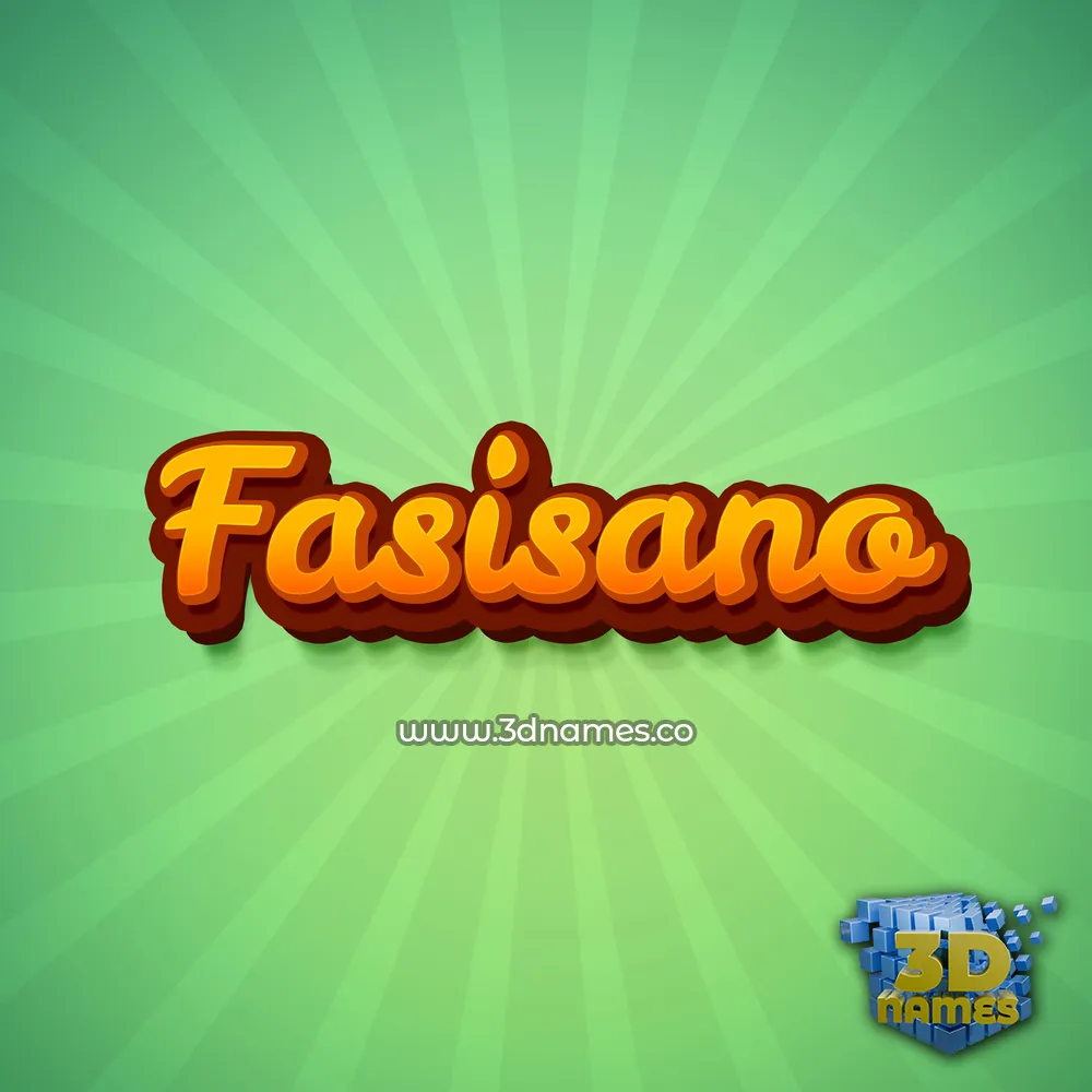 fasisano in Green Rays style - 3D name wallpaper