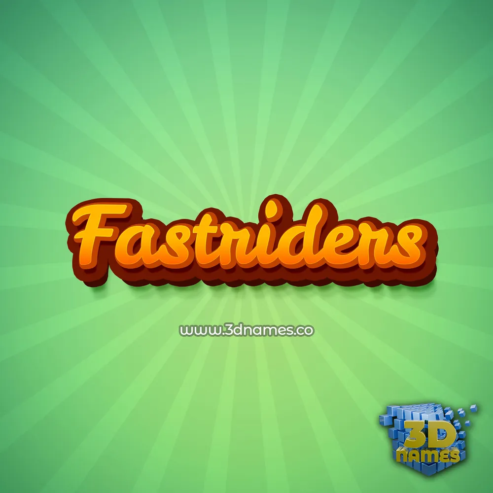 fastriders in Green Rays style - 3D name wallpaper