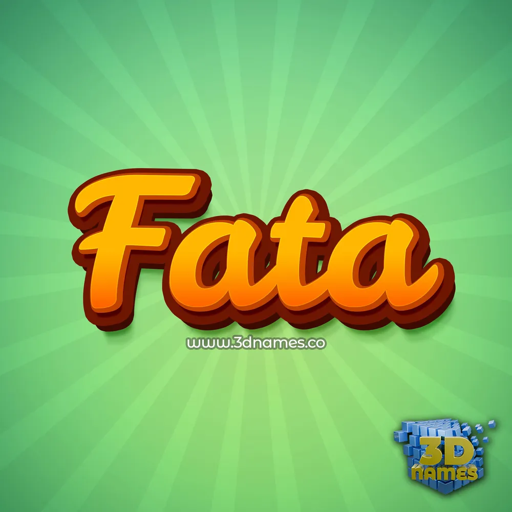 fata in Green Rays style - 3D name wallpaper