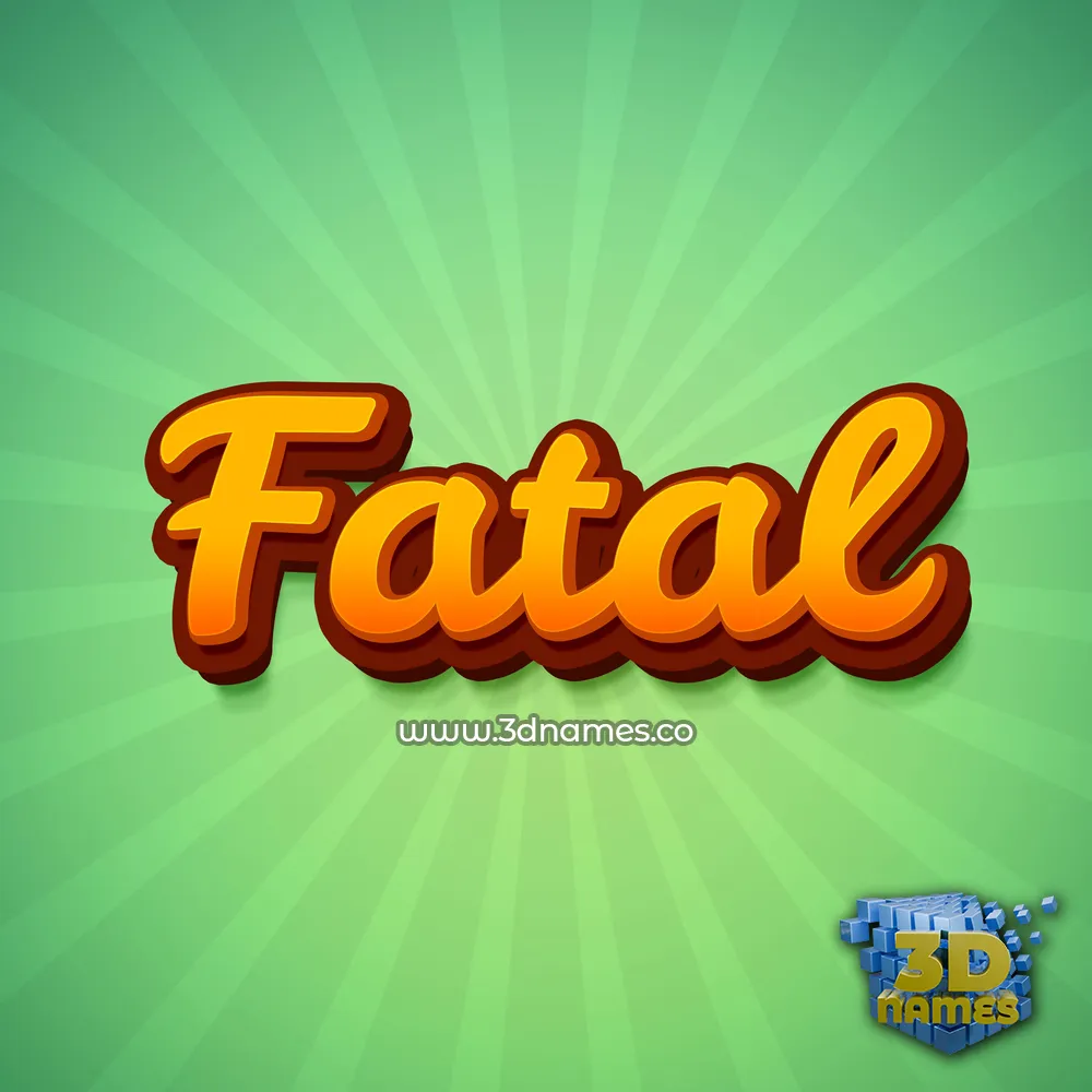 fatal in Green Rays style - 3D name wallpaper