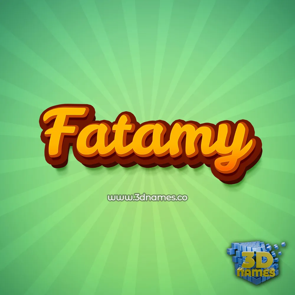 fatamy in Green Rays style - 3D name wallpaper