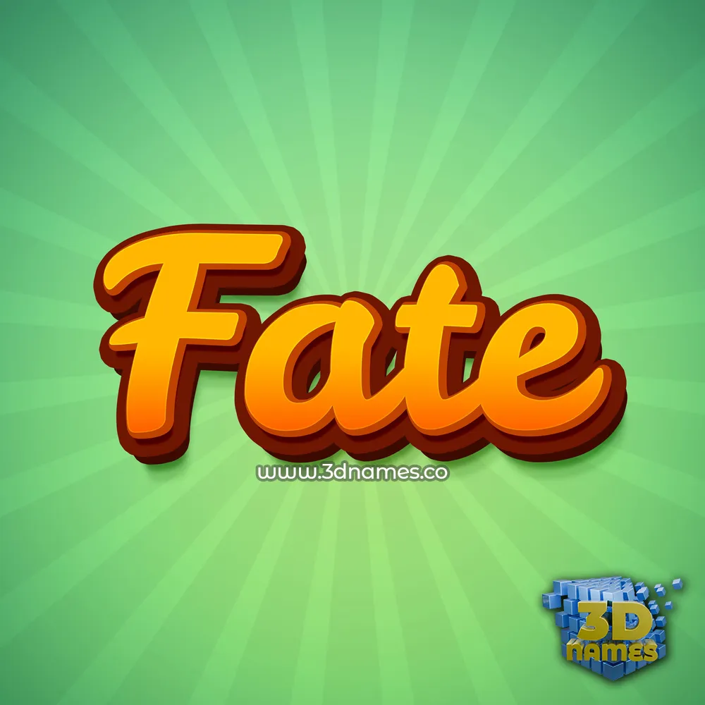 fate in Green Rays style - 3D name wallpaper