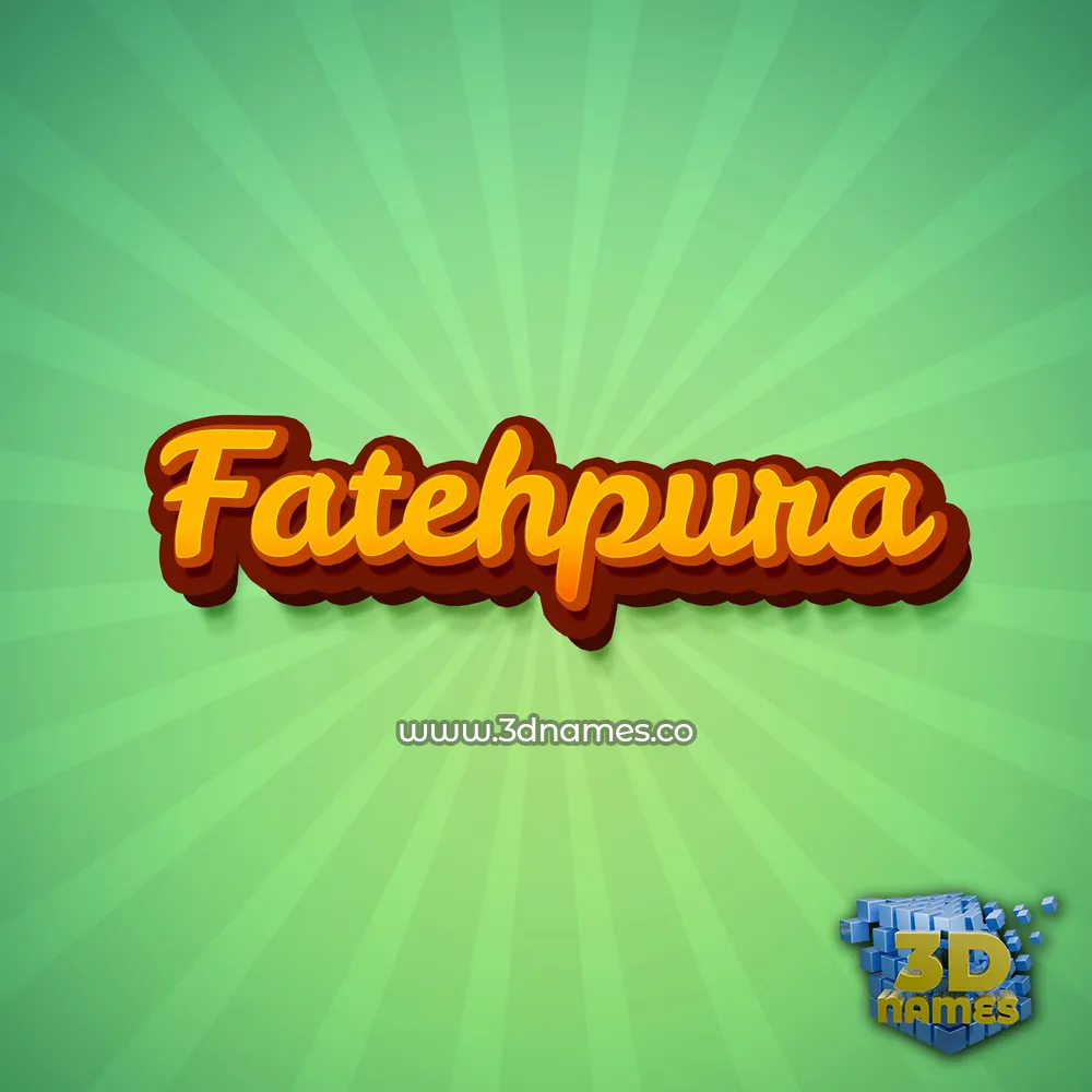 fatehpura in Green Rays style - 3D name wallpaper