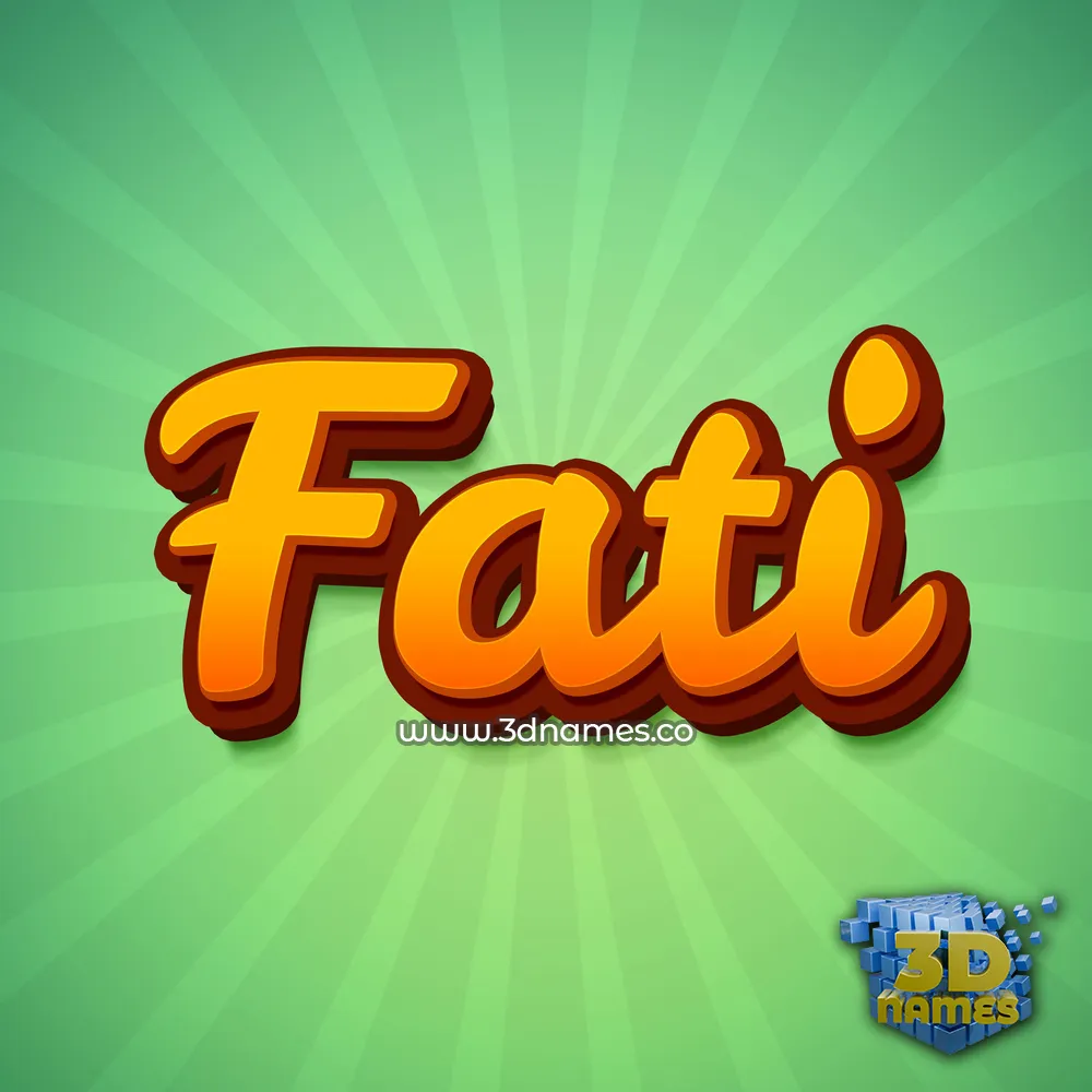 fati in Green Rays style - 3D name wallpaper