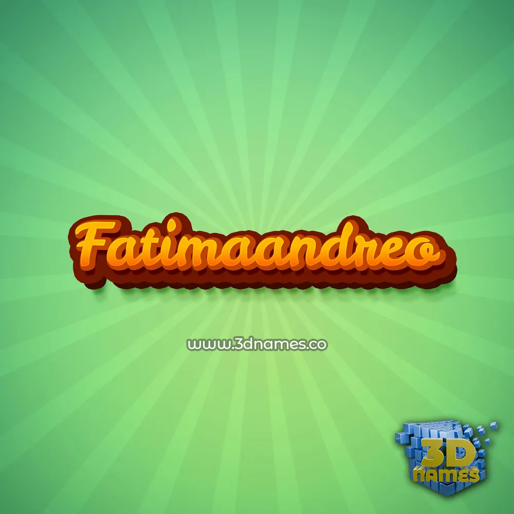 fatimaandreo in Green Rays style - 3D name wallpaper