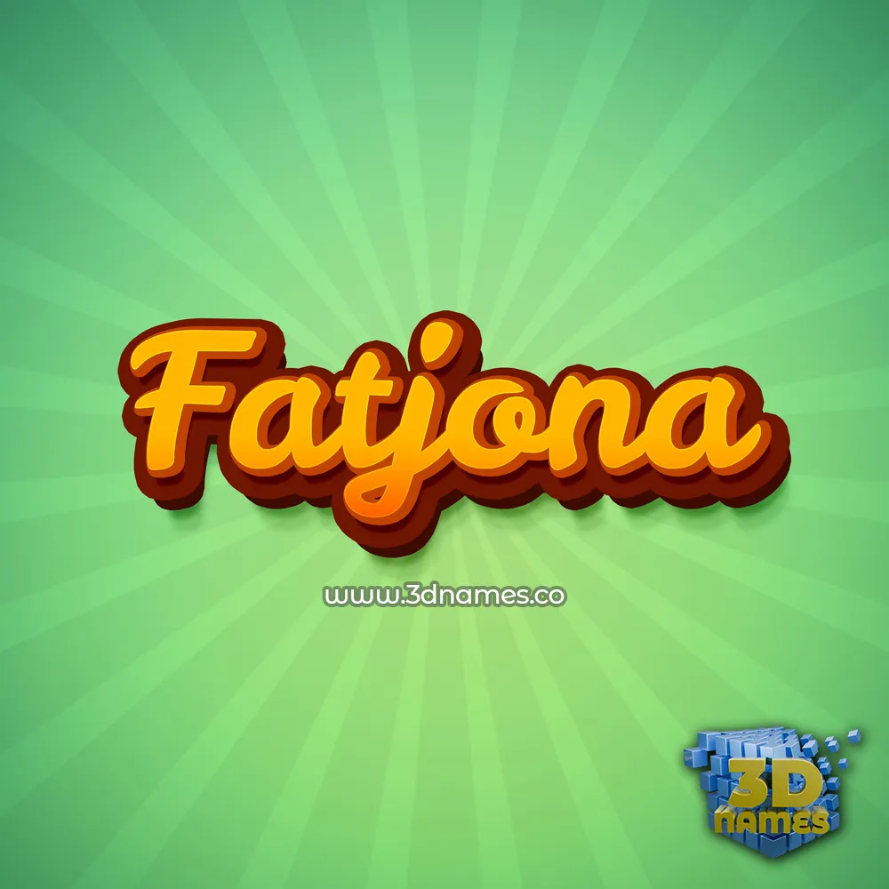 fatjona in Green Rays style - 3D name wallpaper