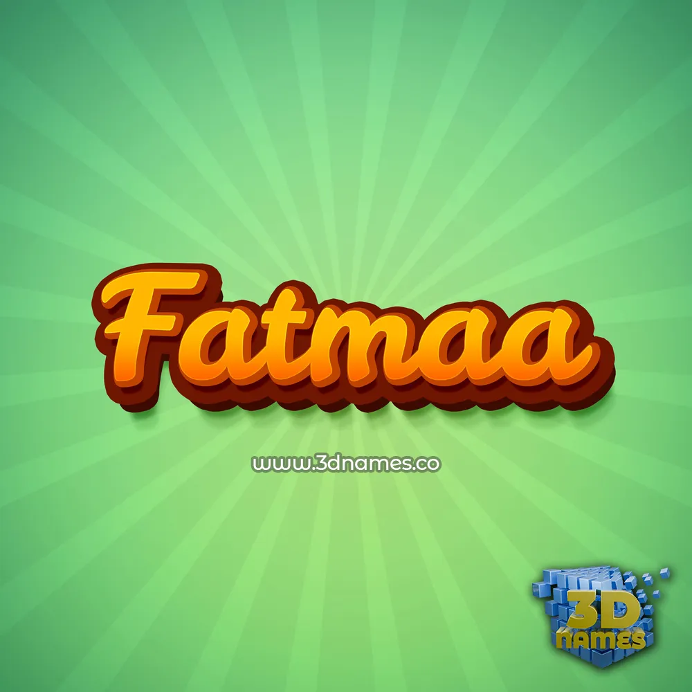 fatmaa in Green Rays style - 3D name wallpaper