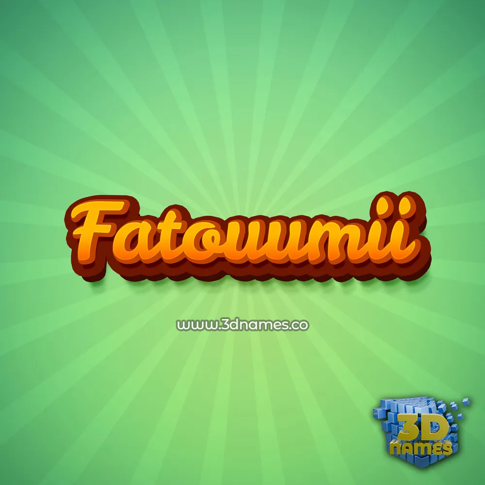 fatouumii in Green Rays style - 3D name wallpaper