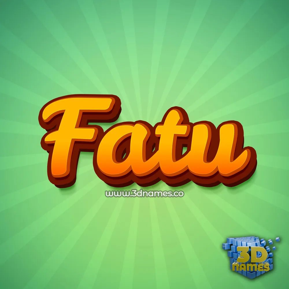 fatu in Green Rays style - 3D name wallpaper