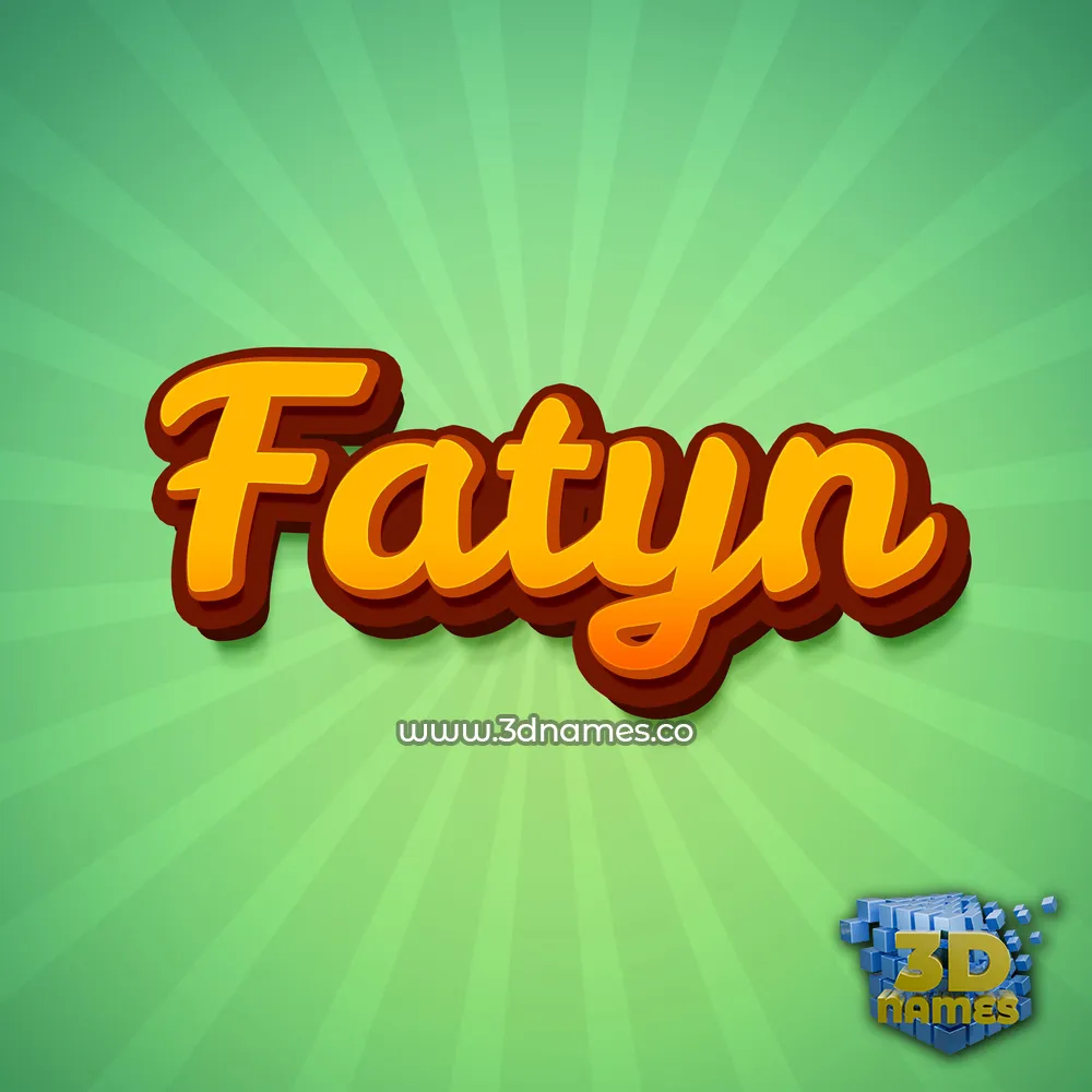 fatyn in Green Rays style - 3D name wallpaper