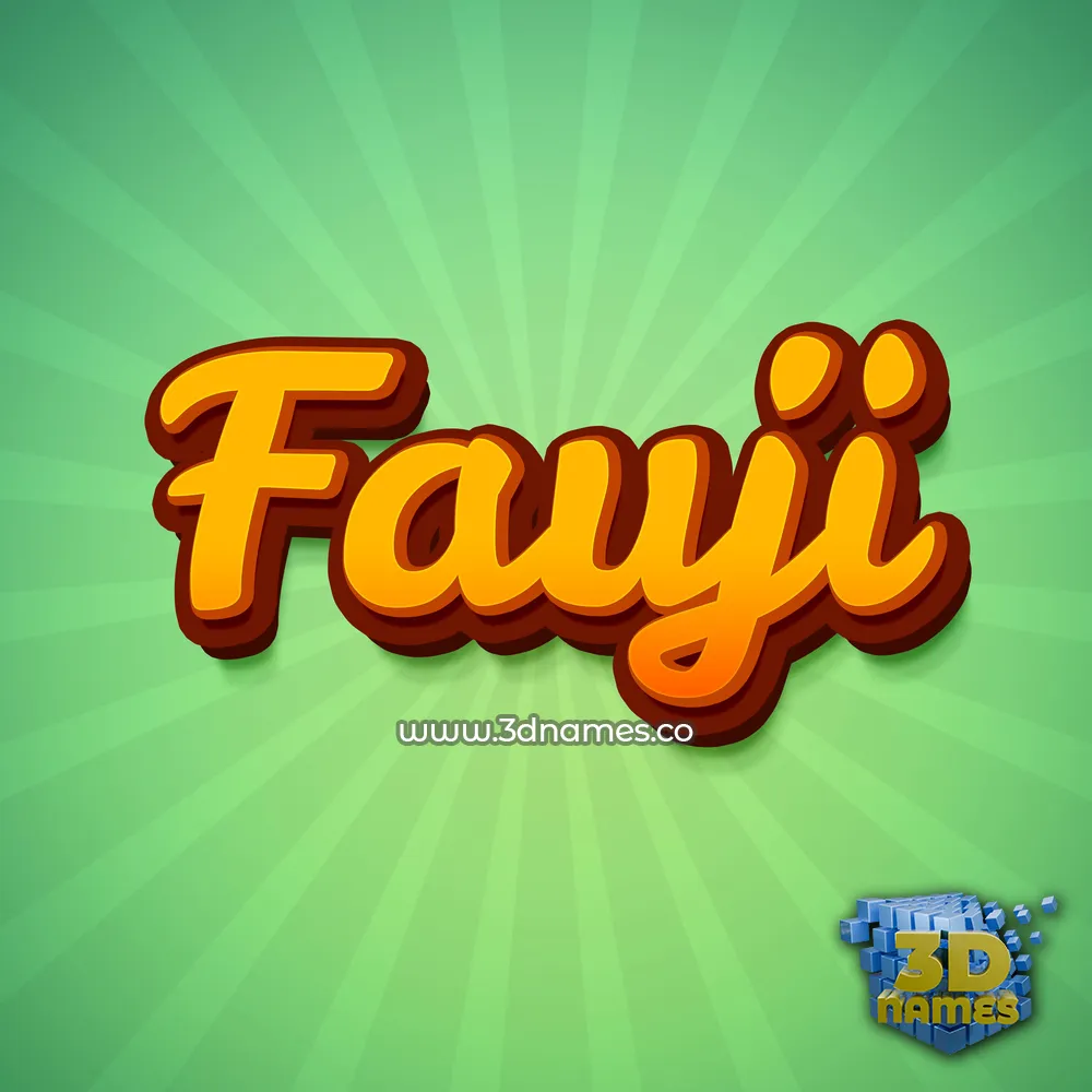fauji in Green Rays style - 3D name wallpaper