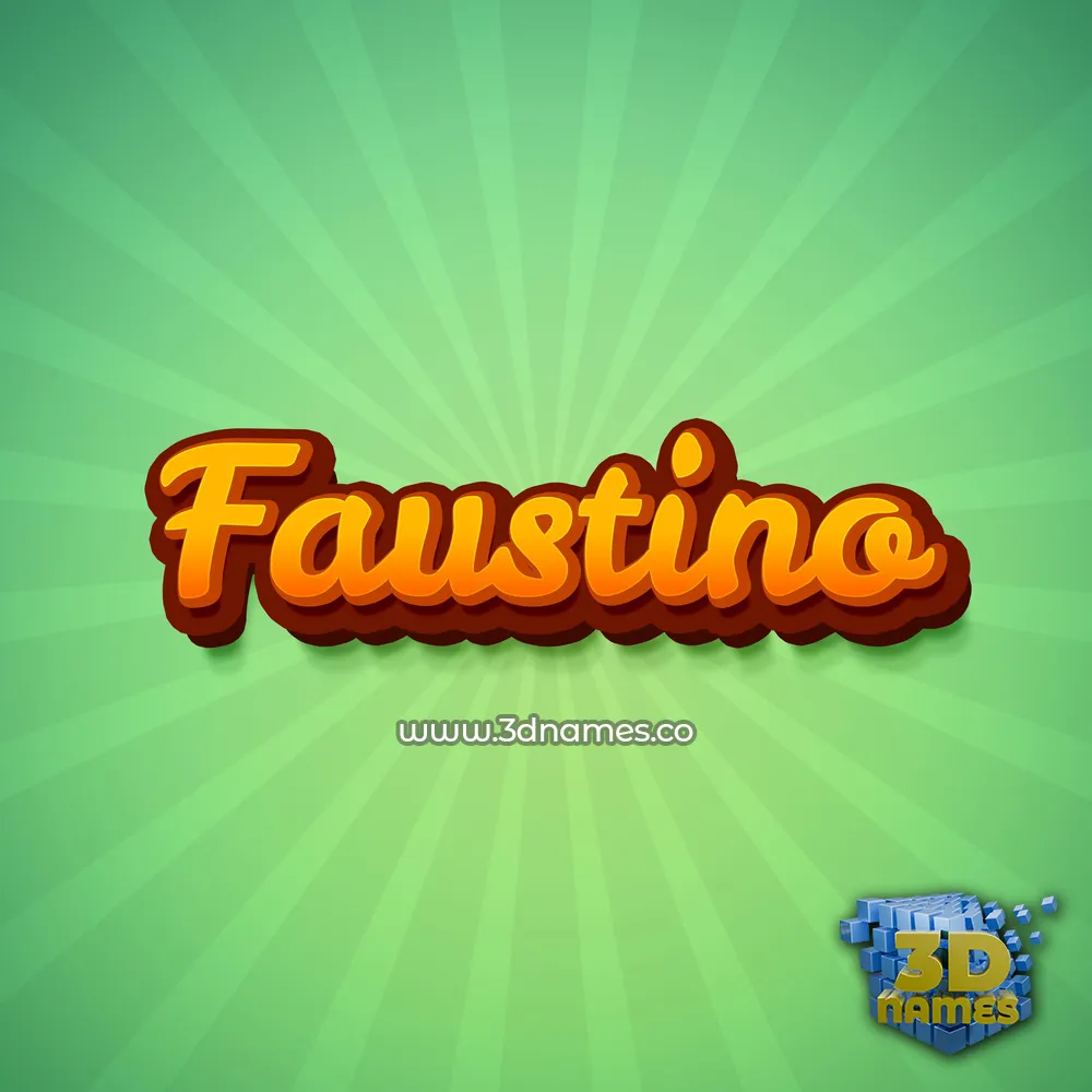 faustino in Green Rays style - 3D name wallpaper
