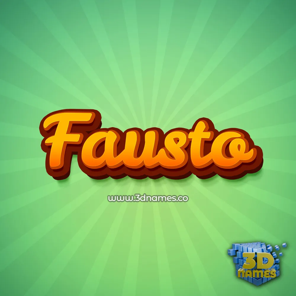 fausto in Green Rays style - 3D name wallpaper