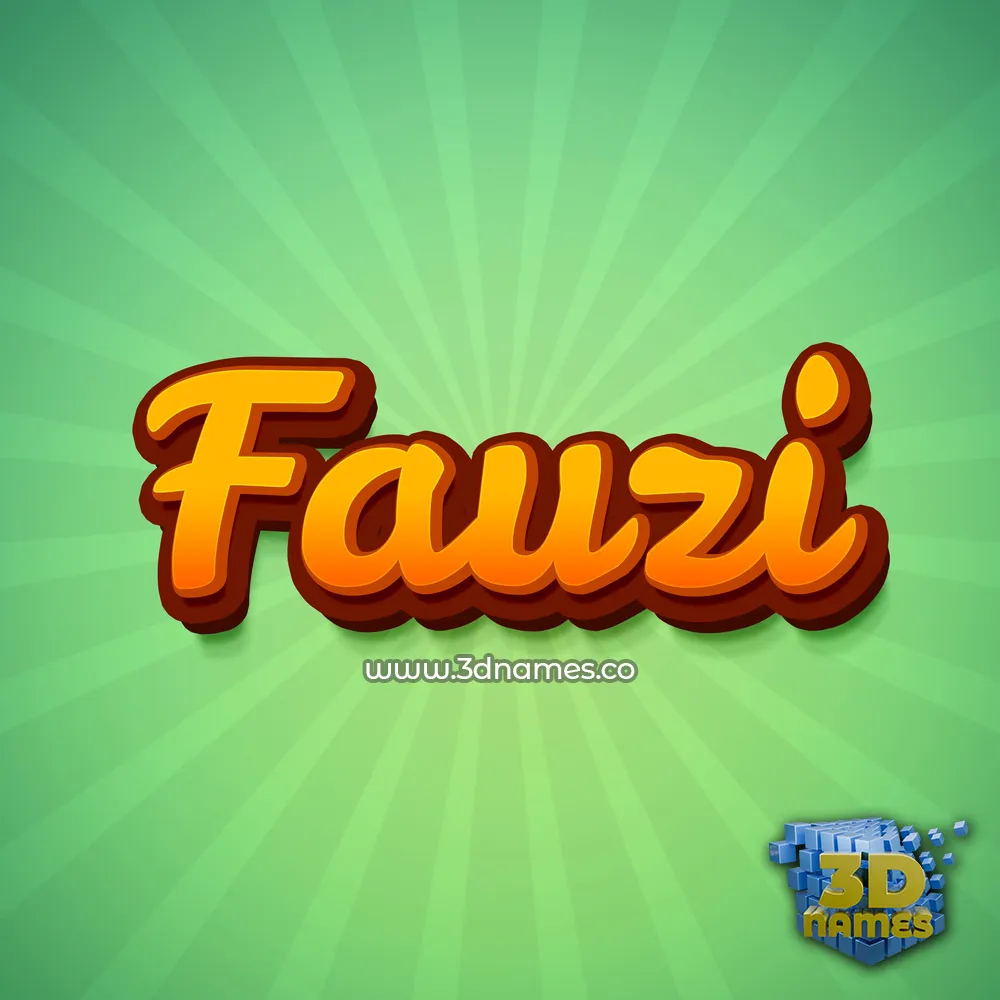 fauzi in Green Rays style - 3D name wallpaper