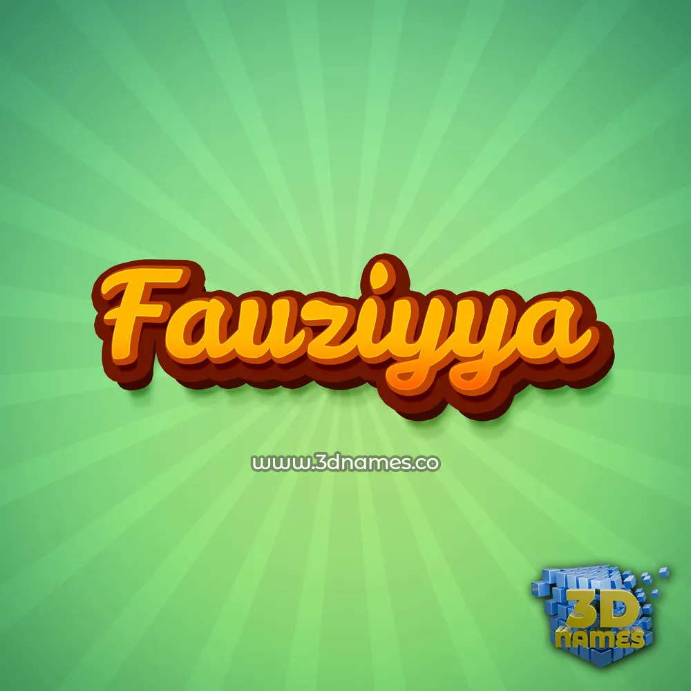 fauziyya in Green Rays style - 3D name wallpaper