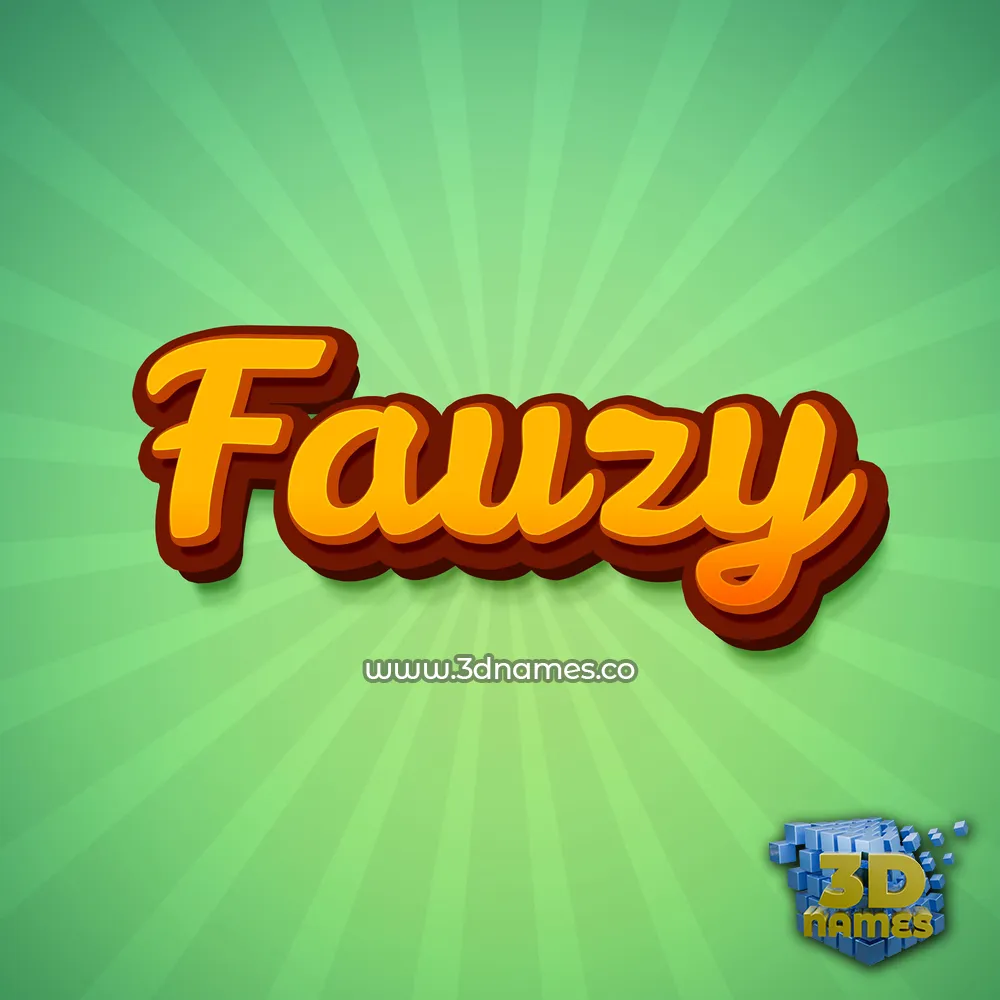 fauzy in Green Rays style - 3D name wallpaper