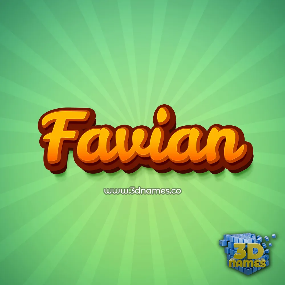 favian in Green Rays style - 3D name wallpaper