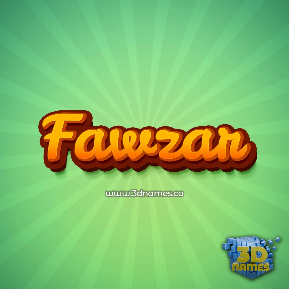 fawzar in Green Rays style - 3D name wallpaper