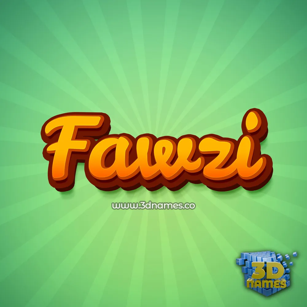 fawzi in Green Rays style - 3D name wallpaper