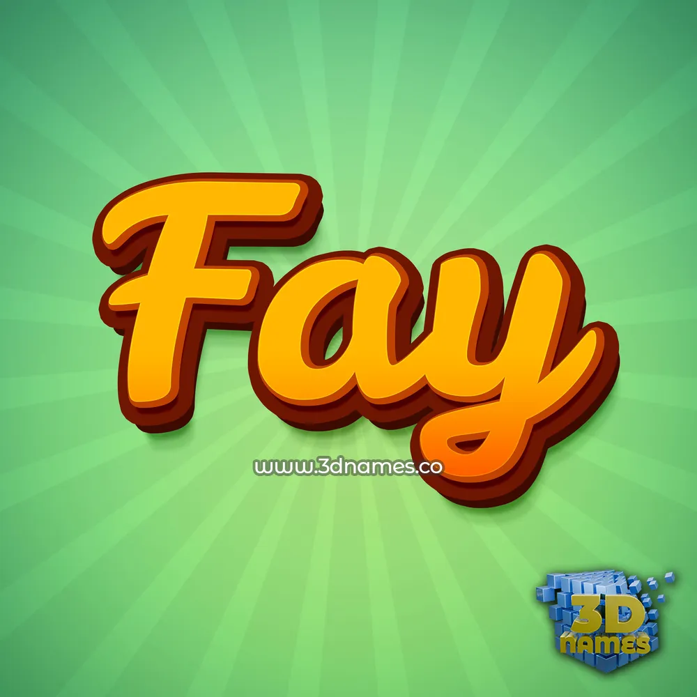 fay in Green Rays style - 3D name wallpaper