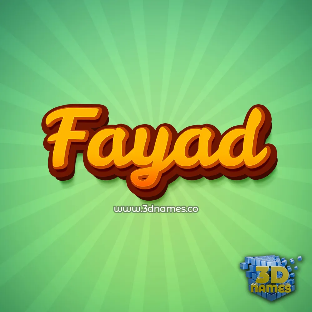fayad in Green Rays style - 3D name wallpaper