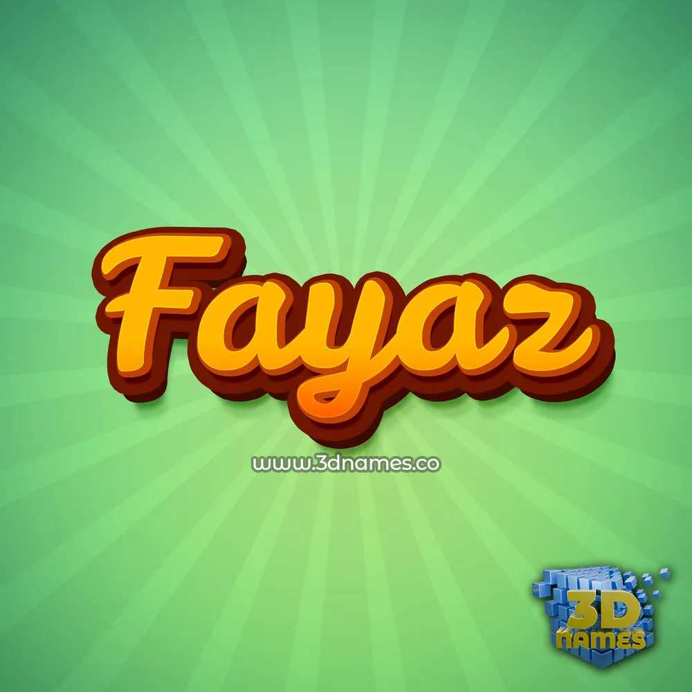 fayaz in Green Rays style - 3D name wallpaper