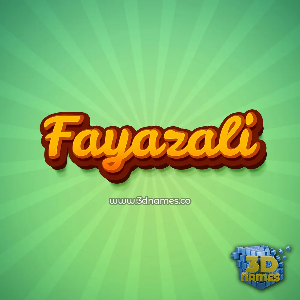 fayazali in Green Rays style - 3D name wallpaper