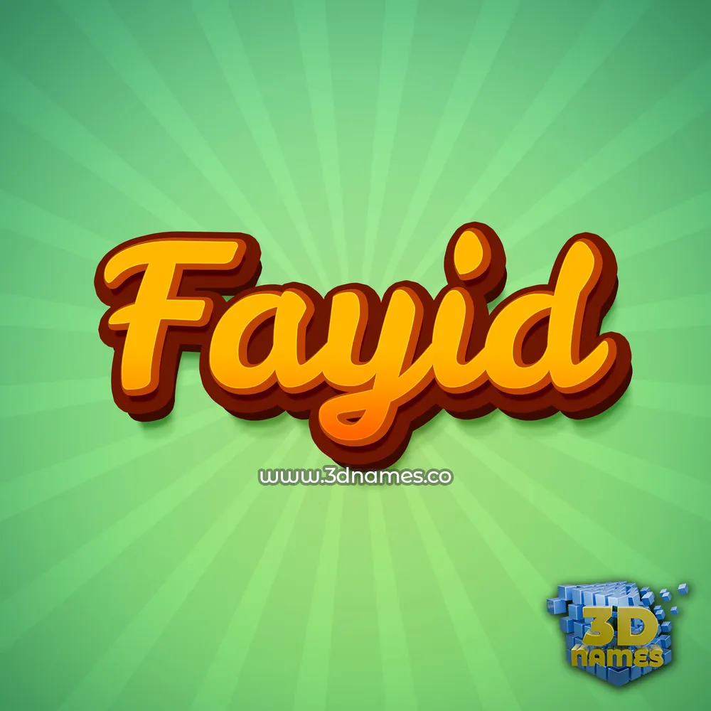 fayid in Green Rays style - 3D name wallpaper