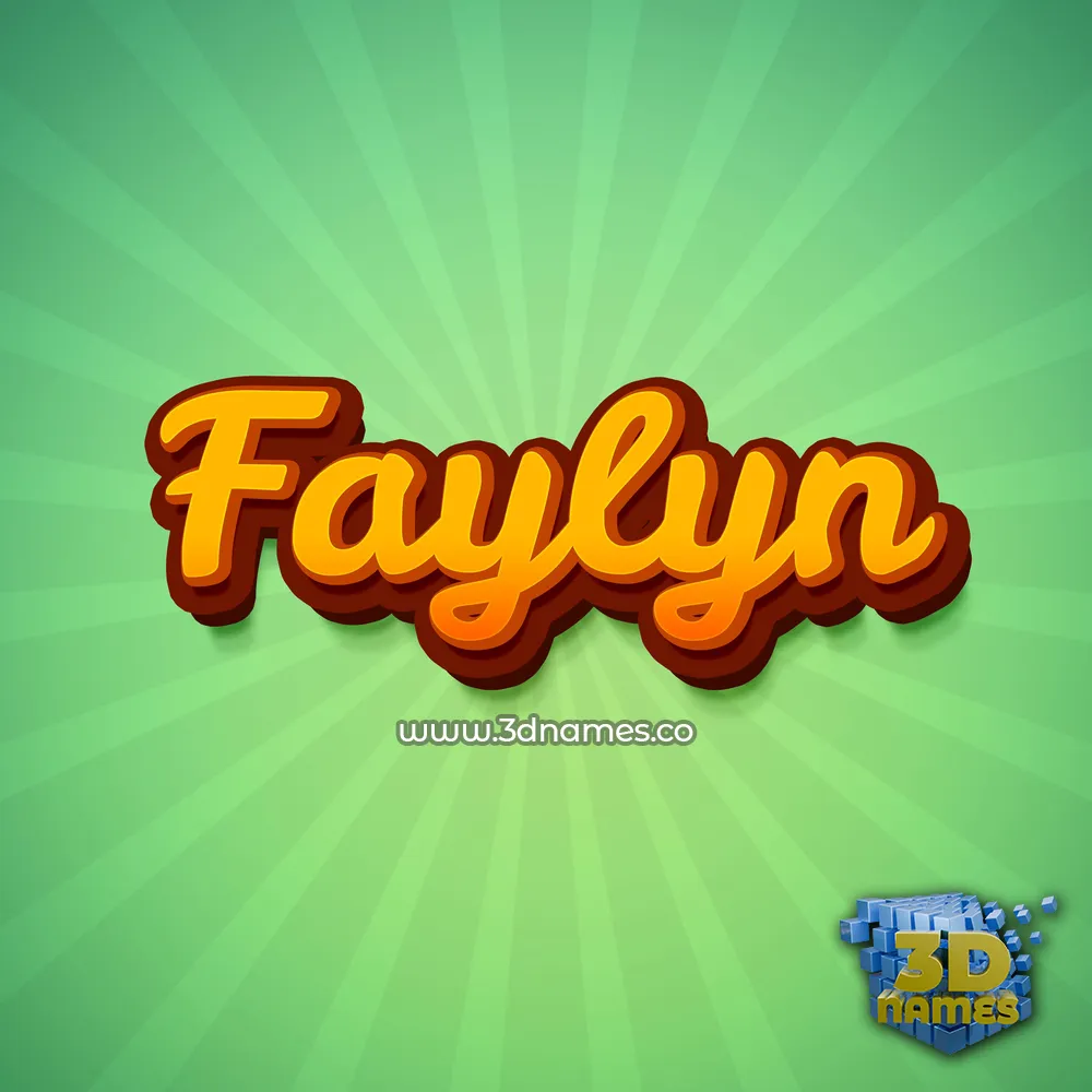 faylyn in Green Rays style - 3D name wallpaper