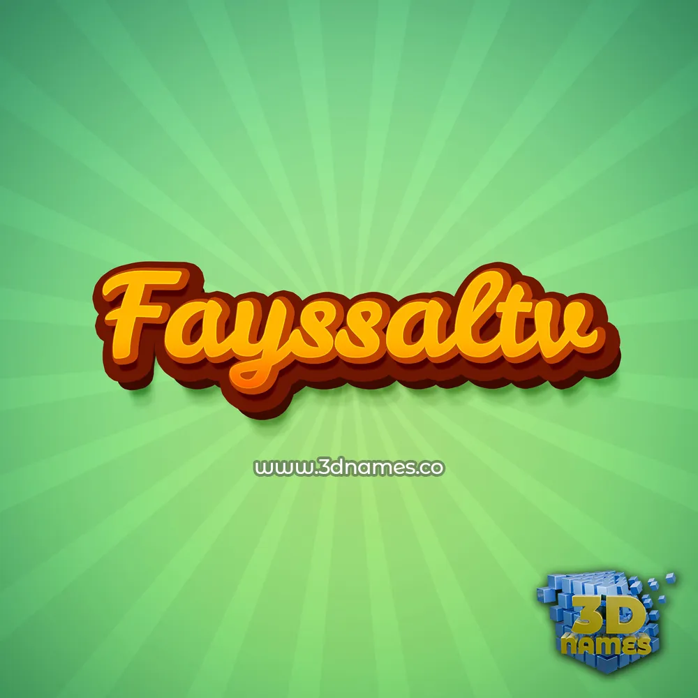 fayssaltv in Green Rays style - 3D name wallpaper