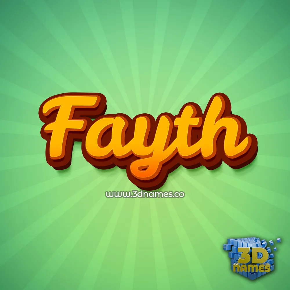 fayth in Green Rays style - 3D name wallpaper
