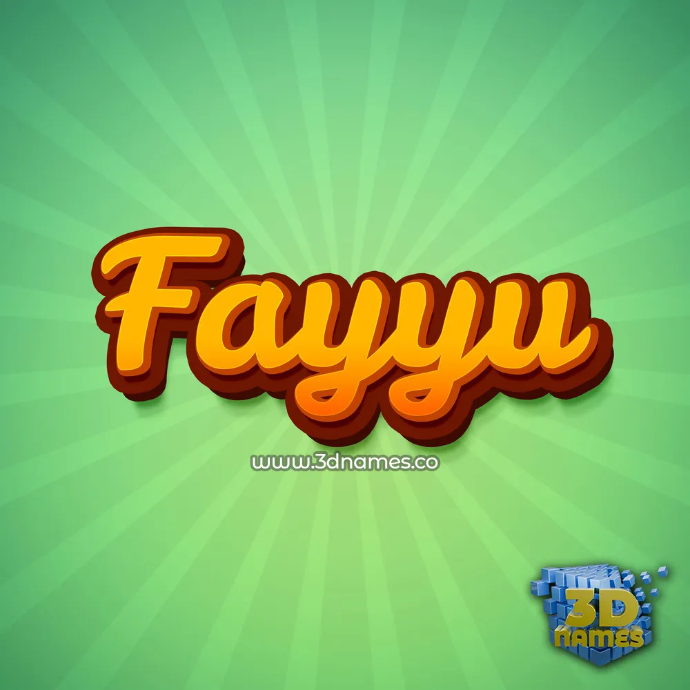 fayyu in Green Rays style - 3D name wallpaper