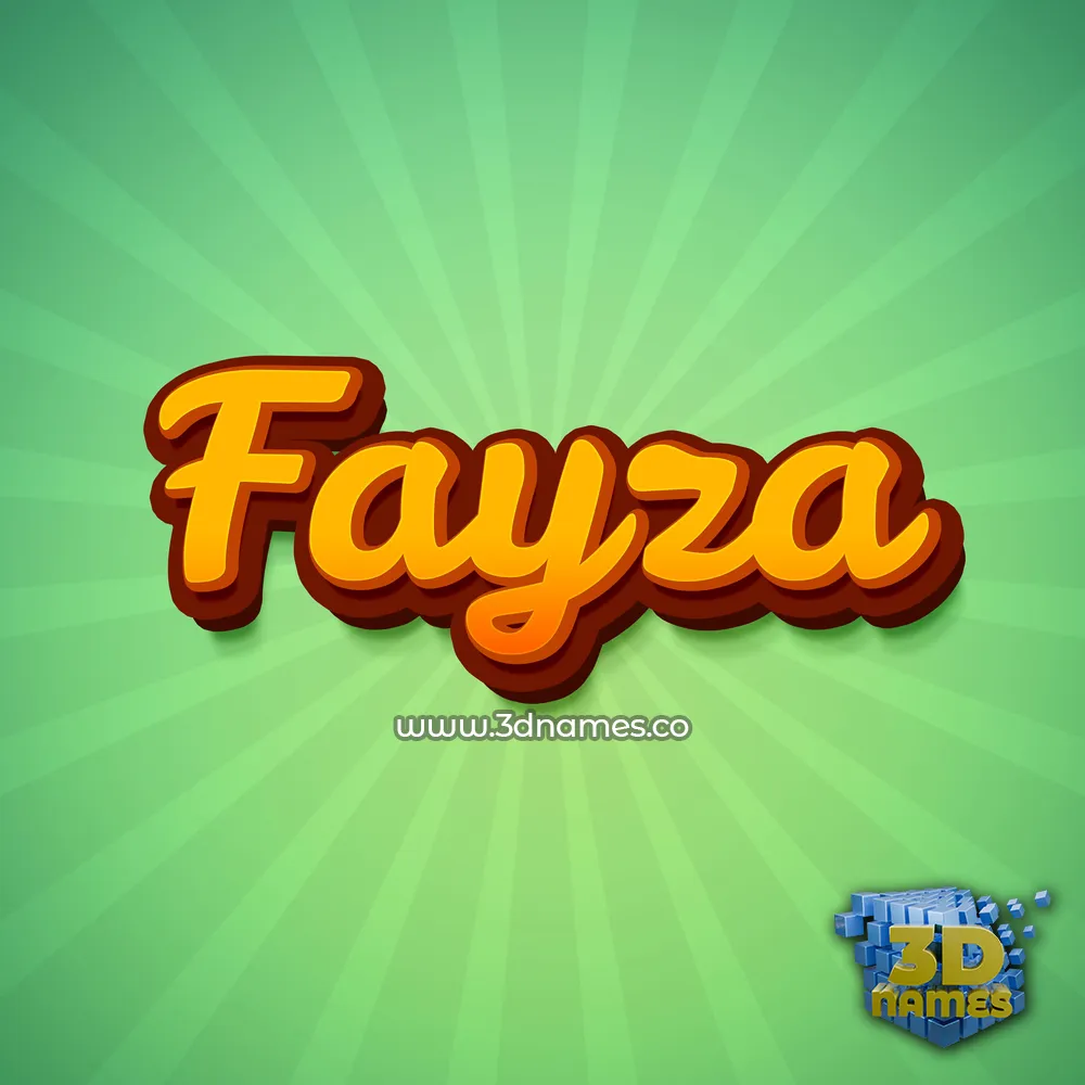 fayza in Green Rays style - 3D name wallpaper