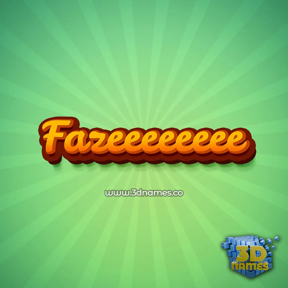 fazeeeeeeee in Green Rays style - 3D name wallpaper