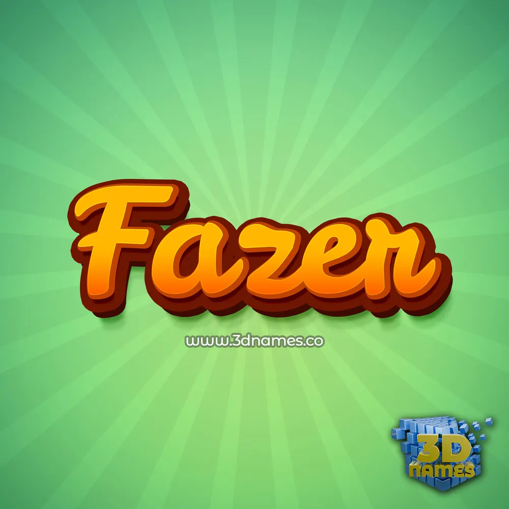 fazer in Green Rays style - 3D name wallpaper
