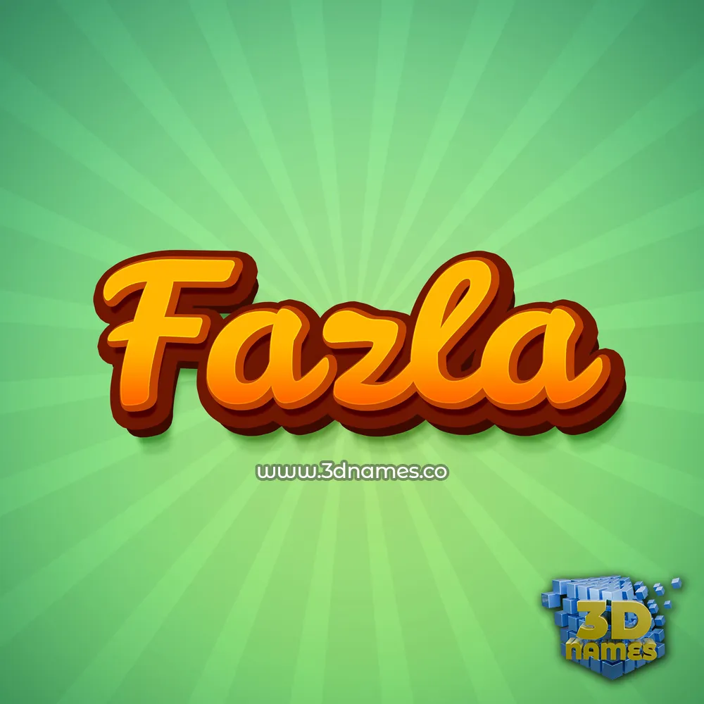 fazla in Green Rays style - 3D name wallpaper