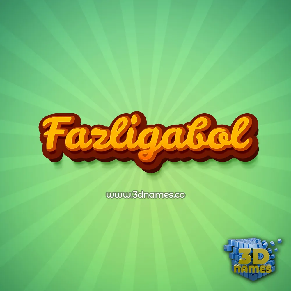 fazligabol in Green Rays style - 3D name wallpaper