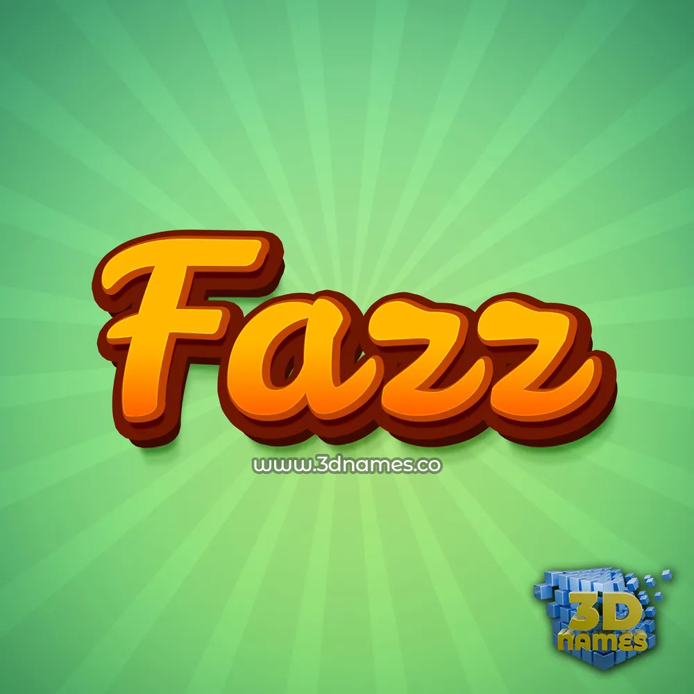fazz in Green Rays style - 3D name wallpaper