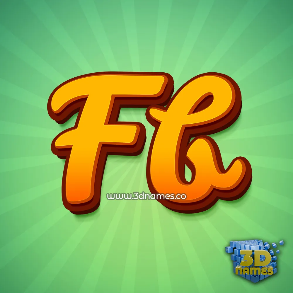 fb in Green Rays style - 3D name wallpaper