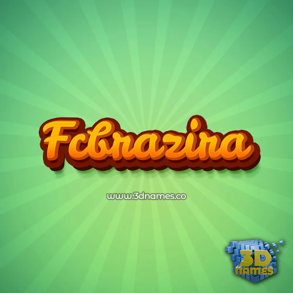 fcbrazira in Green Rays style - 3D name wallpaper