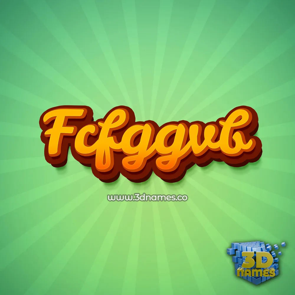 fcfggvb in Green Rays style - 3D name wallpaper